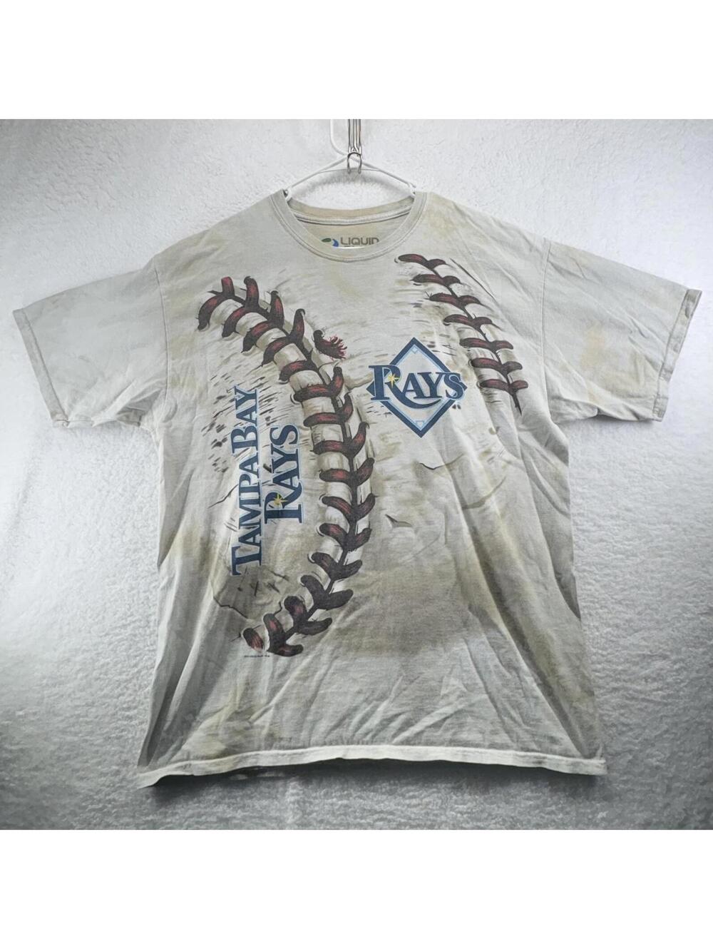Tampa Bay Rays Shirt Liquid Blue AOP Graphic Print Mens XL Baseball